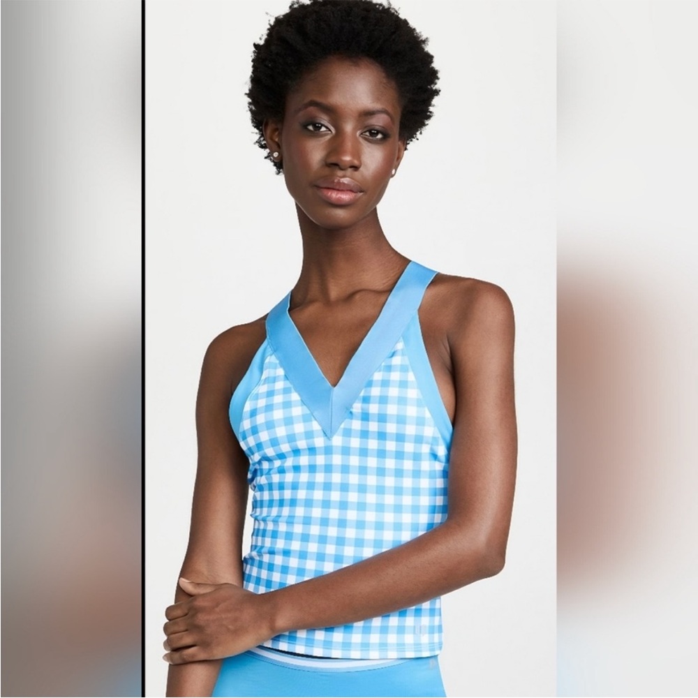 Eleven By Venus Williams Dreamers Criss Cross Midi Tank Gingham